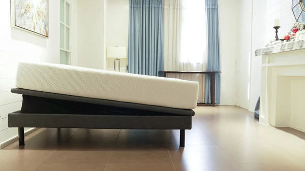Ergomotion Ascend adjustable base bedroom side profile lifestyle photo