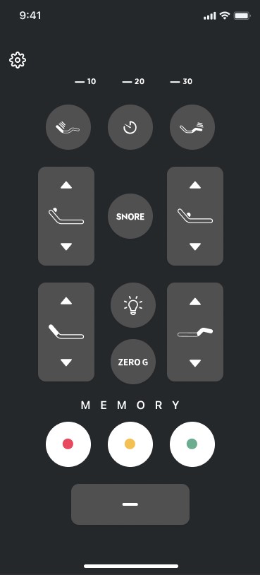 Ergomotion RIO 6.0 adjustable bed app remote screen 6.0.jpg