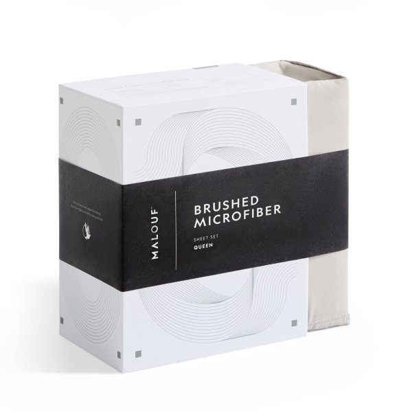 Malouf Brushed Microfiber sheet set - Product three-quarter