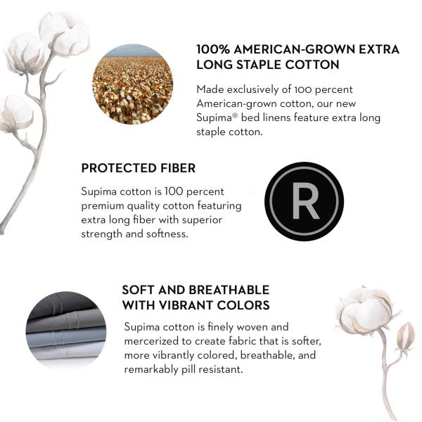 Malouf Natural Supima Cotton sheet set - Supima fabric information