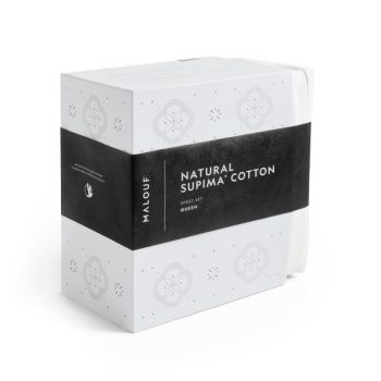 Malouf Natural Supima Cotton sheet set - Supima product three-quarter