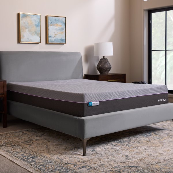 Malouf Polaris 12 inch CoolSync Hybrid mattress - Three quarter