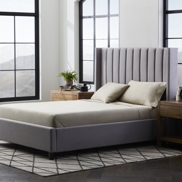 Malouf Smooth Bamboo Rayon sheet set - Driftwood lifestyle