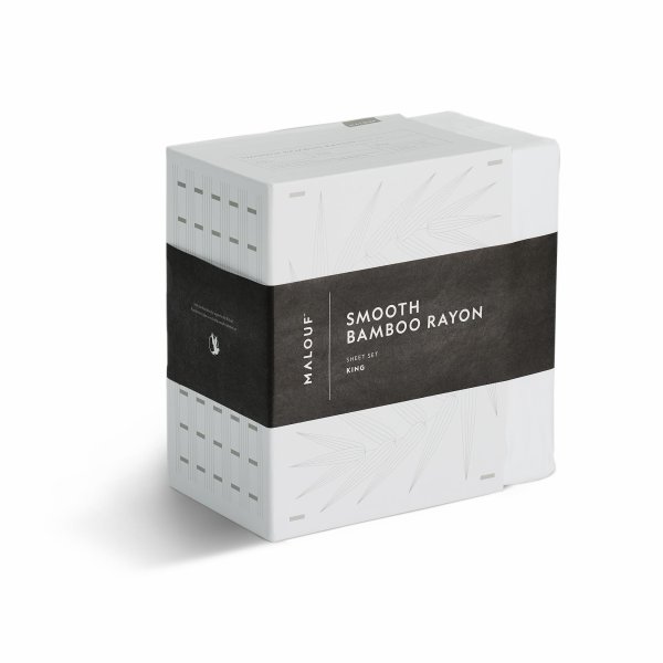 Malouf Smooth Bamboo Rayon sheet set - Product three-quarter