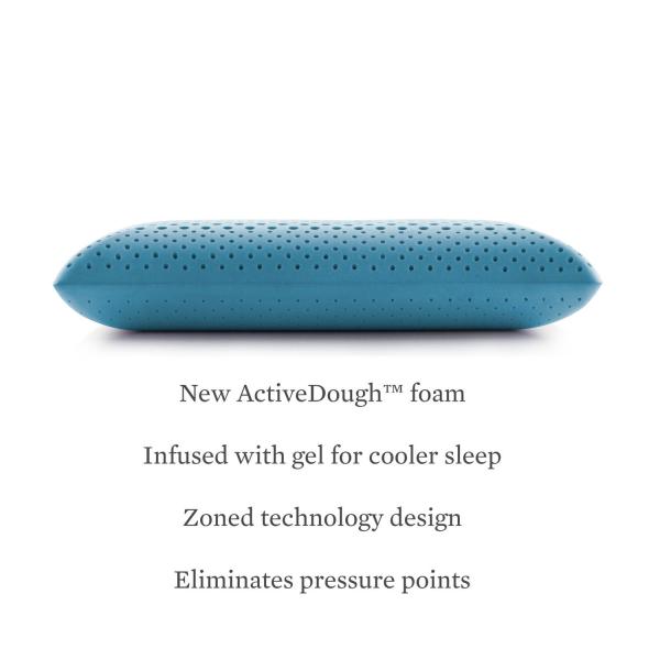 Malouf Zoned Gel ActiveDough pillow features