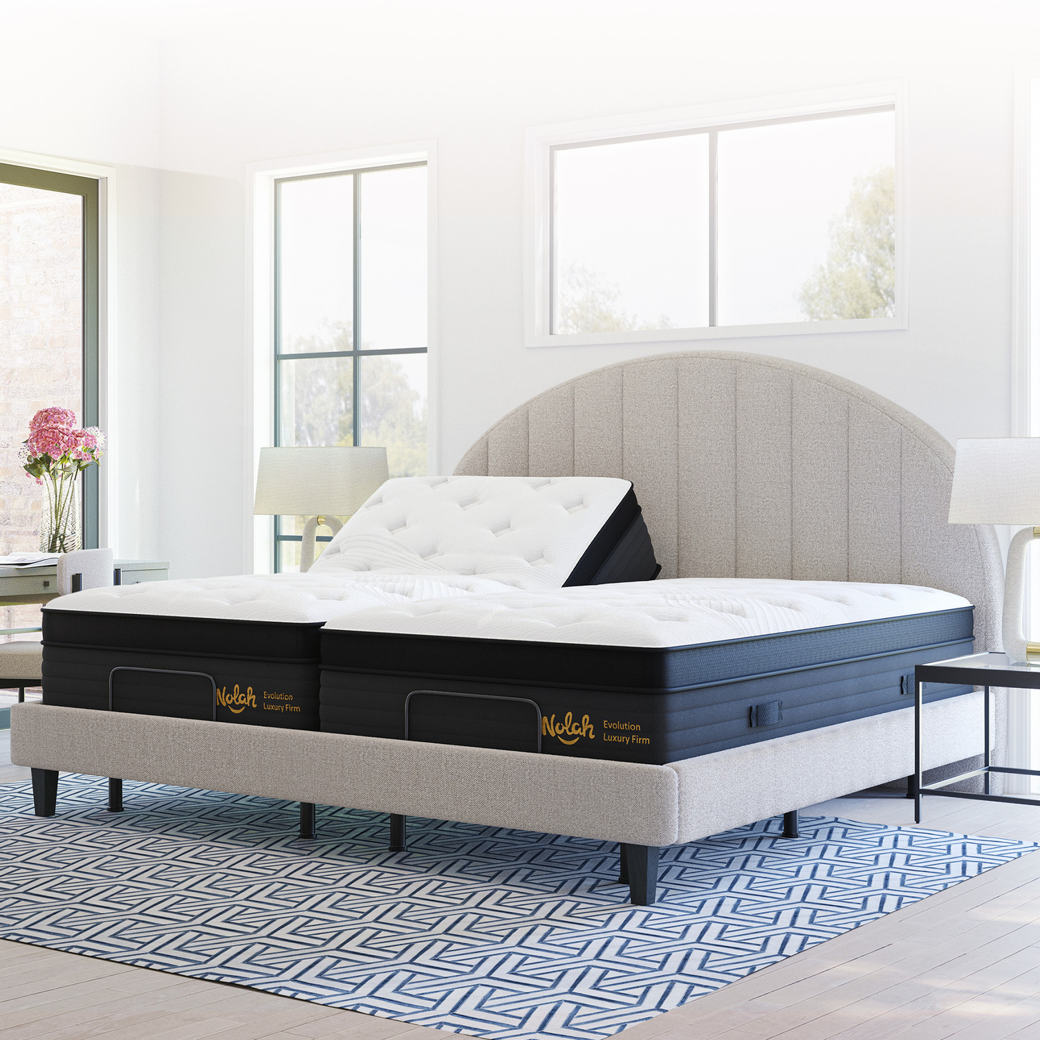 Nolah Evolution mattress angled bedroom view