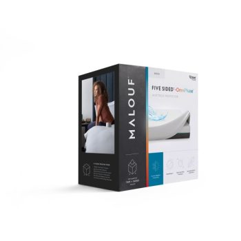 Malouf Five Sided OmniPhase mattress protector packaging
