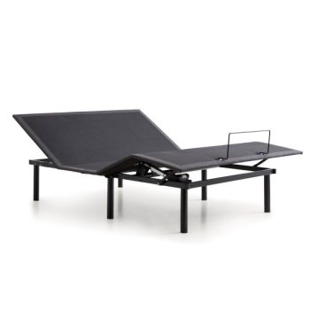 Malouf E255 adjustable bed base elevated three-quarter view