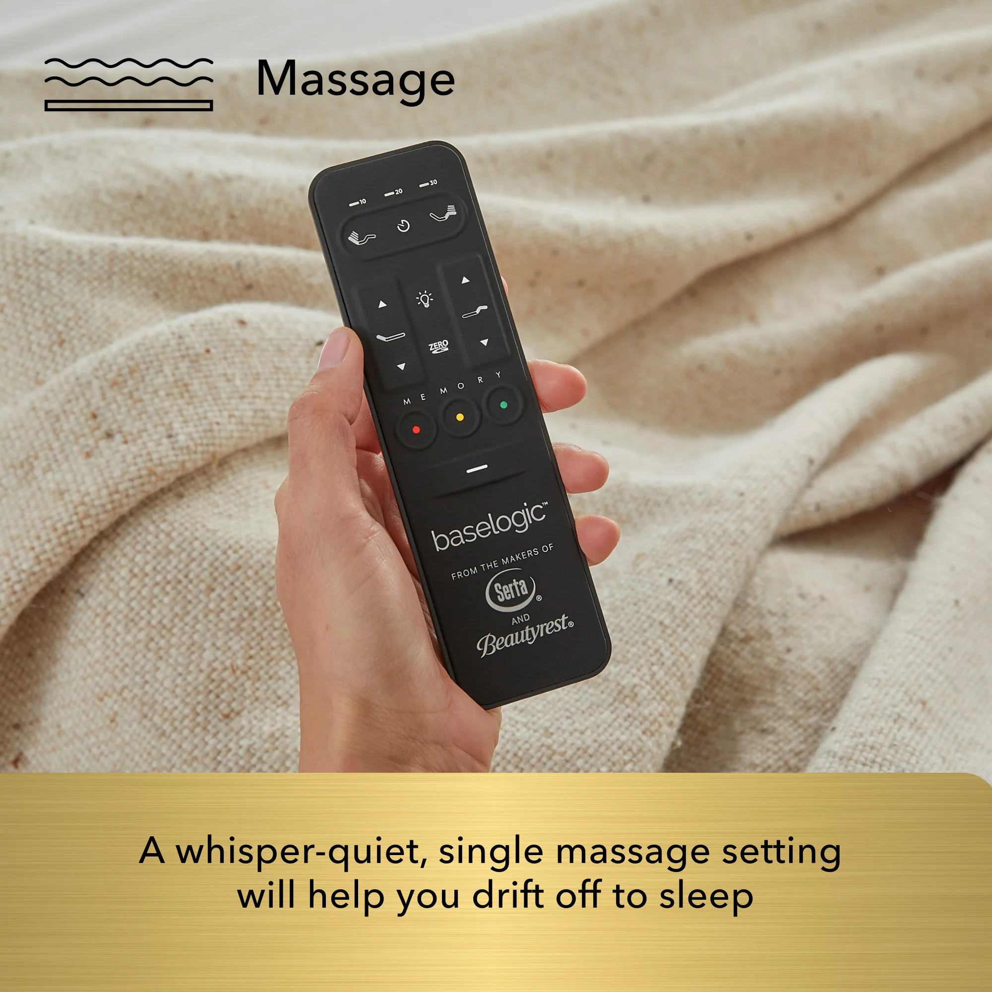 Serta Baselogic Gold adjustable base - Massage