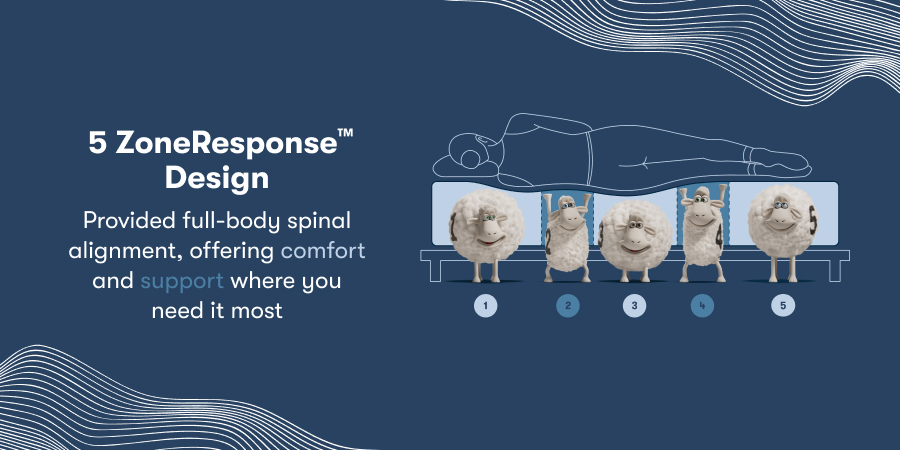 Serta iComfort mattress - 5-Zone Response detail