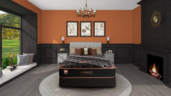 Spring Air Copper Hybrid Medium Quilted mattress in bedroom