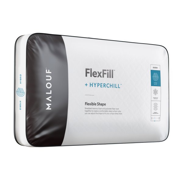 Malouf FlexFill HyperChill pillow packaging