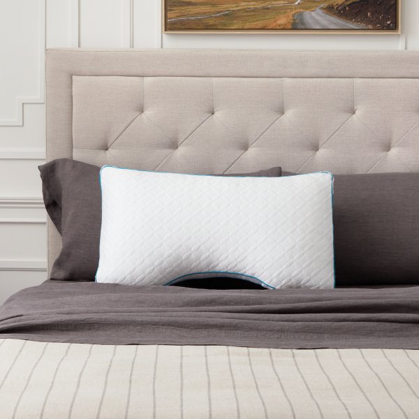 Malouf FlexFill HyperChill shoulder cutout pillow front view