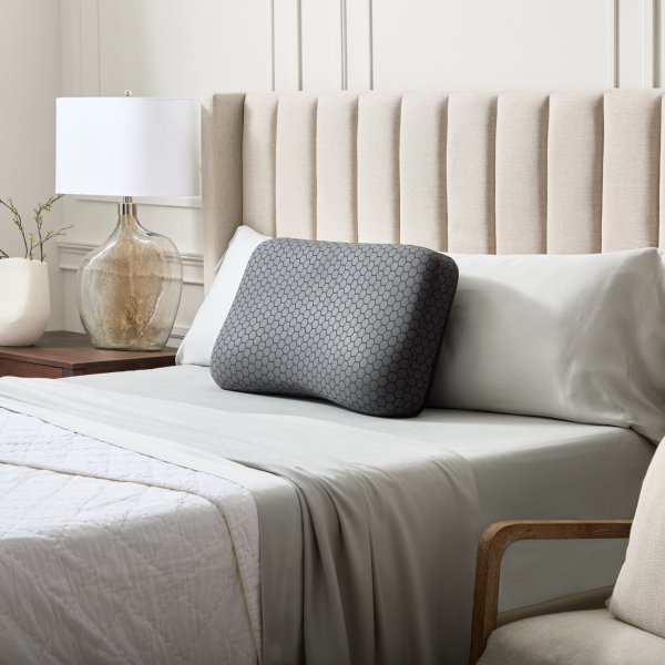 Malouf HexCurve pillow lifestyle view