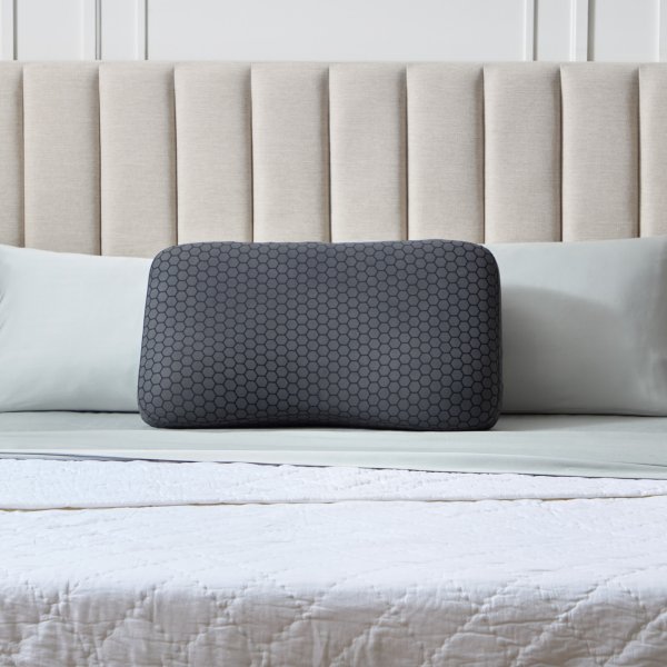 Malouf HexCurve pillow front view